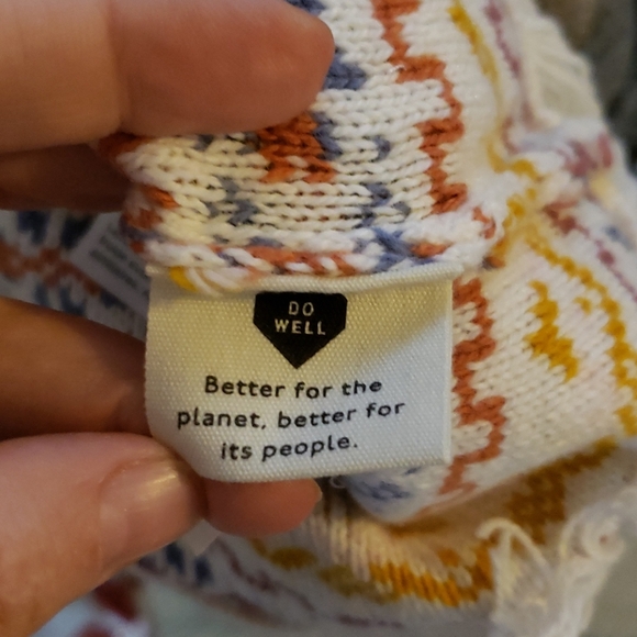 NWOT!! Madewell Fringed Jacquered Sweater Size S - Picture 6 of 10